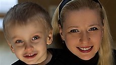 Čtenářka Kristina se svým synem Davídkem Čtenářka Kristina se svým synem Davídkem