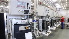 Pohled do uniovské továrny Miele technika, kde se mimo jiné vyrábí praky i...