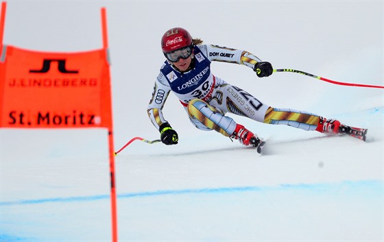 Ester Ledecká v závod alpské kombinace na mistrovství svta ve Svatém Moici.