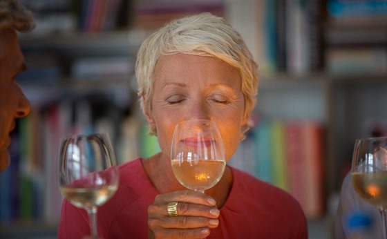 Ochutnávání vína. Ilustraní snímek.