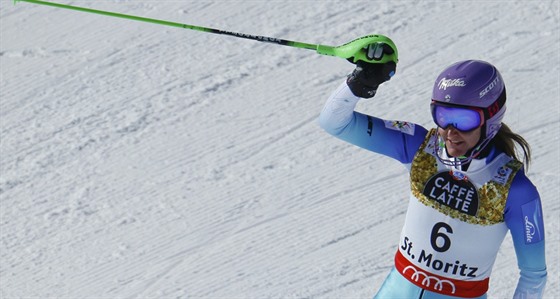 Spokojená árka Strachová po druhé jízd ve slalomu na mistrovství svta ve...