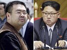 Severokorejský vdce Kim ong-un (vpravo) a jeho bratr Kim ong-nam.