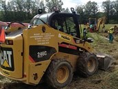Stavební stroj, který se ztratil v Ivančicích na Brněnsku. Stavební stroj, který se ztratil v Ivančicích na Brněnsku.