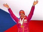 Gabriela Koukalov, mistryn svta v biatlonovm sprintu.