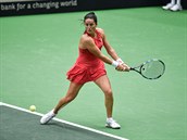 Lara Arruabarrenaov v utkn Fed Cupu proti Barboe Strcov