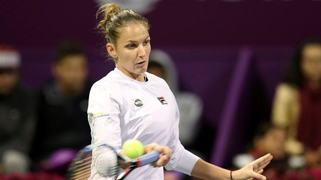 Karolna Plkov bojuje ve finle turnaje v Dauh.