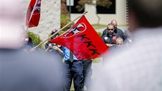 Demonstrace píznivc krajní pravice v Georgii. (23.4. 2016)