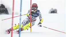 Ester Ledecká v kombinaním slalomu na mistrovství svta ve Svatém Moici.