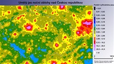 Mapa svtelného zneitní v eské republice - matematický model vytvoený...