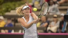 Americká tenistka CoCo Vandewegheová ve fedcupovém utkání proti Německu. Americká tenistka CoCo Vandewegheová ve fedcupovém utkání proti Německu.