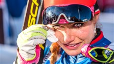 Dojatá Gabriela Koukalová po triumfu ve sprintu na MS v Hochfilzenu.