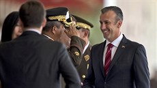 Venezuelský viceprezident Tareck El Aissami během vojenské přehlídky v Caracasu... Venezuelský viceprezident Tareck El Aissami během vojenské přehlídky v Caracasu...