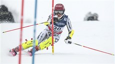 Ester Ledecká na trati slalomu v kombinaci ve Svatém Moici