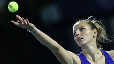 SERVIS. Kristýna Plíšková na turnaji v Dubaji SERVIS. Kristýna Plíšková na turnaji v Dubaji
