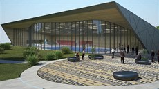 Vizualizace nové lounské plavecké haly, jak ji vypracovali architekti. Vizualizace nové lounské plavecké haly, jak ji vypracovali architekti.