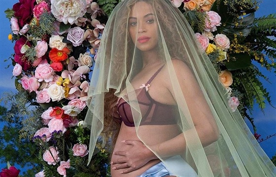 Beyoncé tímto snímkem v únoru 2017 oznámila, e je thotná a eká dvojata.