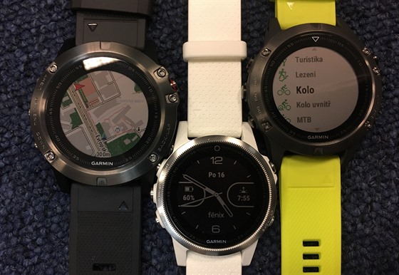 Ti modely nové generace Garmin Fenix 5 pkn pohromad.