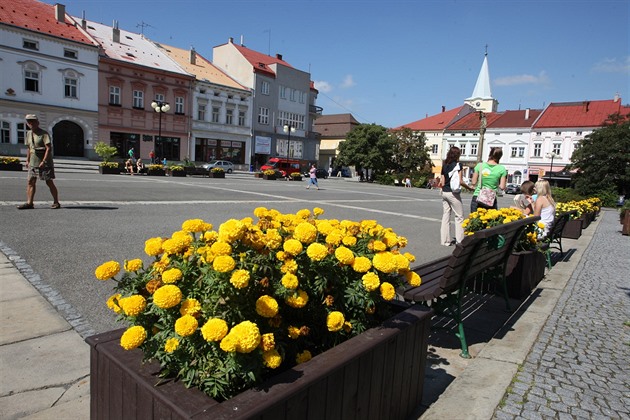 Námstí ve Valaském Meziíí.