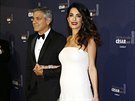 George Clooney a jeho thotná manelka Amal (Paí, 24. února 2017)