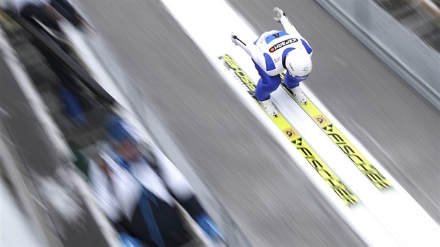 Tomáš Portyk na můstku v Lahti během závodu sdruženářských družstev Tomáš Portyk na můstku v Lahti během závodu sdruženářských družstev