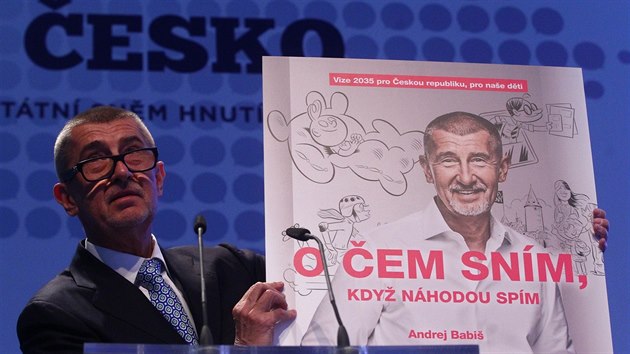 Andrej Babi na volebnm snmu hnut ANO pedstavuje Vizi 2035 pro eskou republiku.