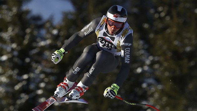 Francouzsk lya Maxence Muzaton bhem sjezdu v Kvitfjellu