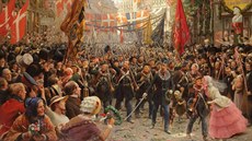 Otto Bache: Dánští vojáci se vrací do Kodaně. Dánsko připojilo Šlesvicko po... Otto Bache: Dánští vojáci se vrací do Kodaně. Dánsko připojilo Šlesvicko po...