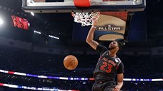 Anthony Davis (smečuje) byl hlavní postavou Utkání hvězd NBA. Anthony Davis (smečuje) byl hlavní postavou Utkání hvězd NBA.