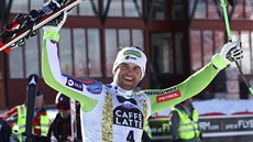 Slovinský sjezdař Boštjan Kline se raduje, v Kvitfjellu ovládl závod SP ve... Slovinský sjezdař Boštjan Kline se raduje, v Kvitfjellu ovládl závod SP ve...