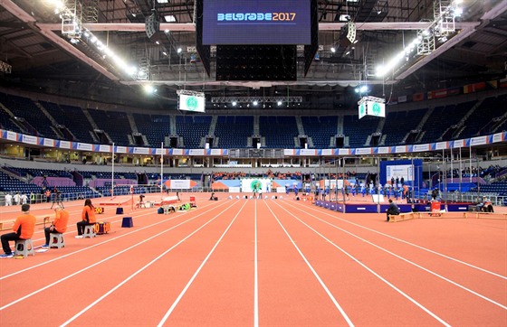 TADY TO BUDE. Blehradská Kombank Arena, djit halového mistrovství Evropy...