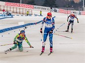 Gabriela Koukalov v cli zvodu tafet v Pchjongchangu.