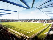 Vizualizace konečné podoby fotbalového stadionu v Hradci Králové Vizualizace konečné podoby fotbalového stadionu v Hradci Králové