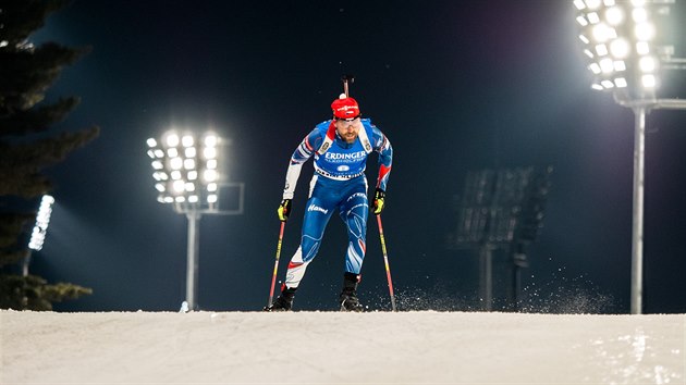 BOJ NA TRATI. Tom Krupk ve sprintu v Pchjongchangu.