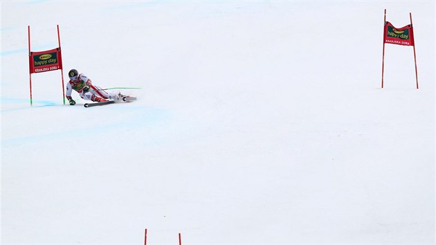 Marcel Hirscher v obm slalomu v Kranjsk Goe.