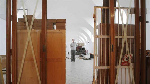 Galerie modernho umn v Roudnici nad Labem - pprava vstavy War Zone.