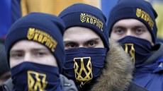 Demonstrace ukrajinských nacionalist pi píleitosti tetího výroí revoluce...