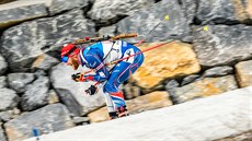 Michal Šlesingr při štafetovém závodě SP v Pchjongčchangu Michal Šlesingr při štafetovém závodě SP v Pchjongčchangu