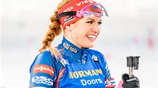 Gabriela Koukalová před stíhacím závodem v Pchjongčchangu. Gabriela Koukalová před stíhacím závodem v Pchjongčchangu.