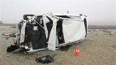 Mladík boural u Dolního Přímu (1.1.2017). Mladík boural u Dolního Přímu (1.1.2017).