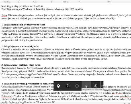 Tipy a triky pro Windows 10