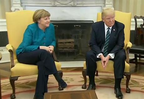 Nmecká kancléka Angela Merkelová a americký prezident Donald Trump