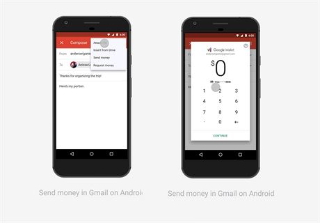Google nabízí posílání penz pes Gmail zatím jen v USA