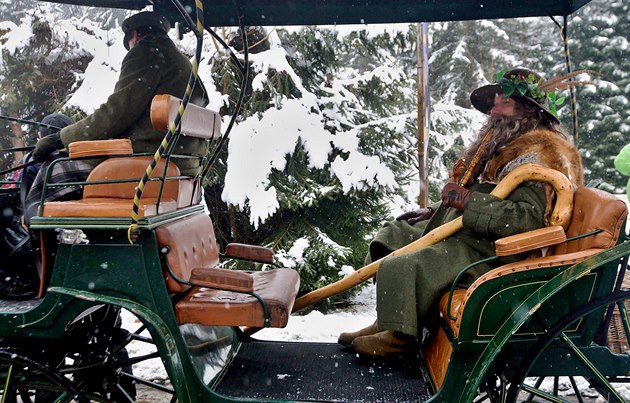 Vítání jara za pítomnosti Krakonoe v Harrachov (18. bezna 2017).