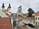 Hotel U erného orla v Teli. Stojí na krásném námstí Zachariáe z Hradce...