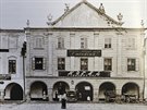 Hotel U erného orla v Teli. Takto vypadal na pelomu 19. a 20. století.
