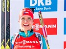 eská biatlonistka Gabriela Koukalová po závodu s hromadným startem v Oslu.