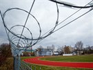 Atletický stadion v Hradci Králové, na nm trénují profesionální hasii.