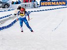 Gabriela Koukalová pijídí do cíle sprintu v Oslu