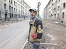 Zdevastovan domy v st nad Labem v ulici Na Nivch