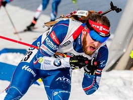 Michal lesingr na trati zvodu s hromadnm startem v Oslu
